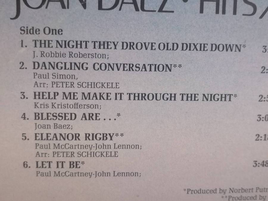 Joan Baez, Hits/Greatest & others, vinyl very good.