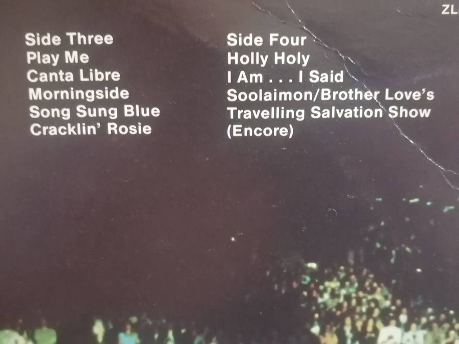 Neil Diamond, Hot August Night, double album, vinyl's very good.