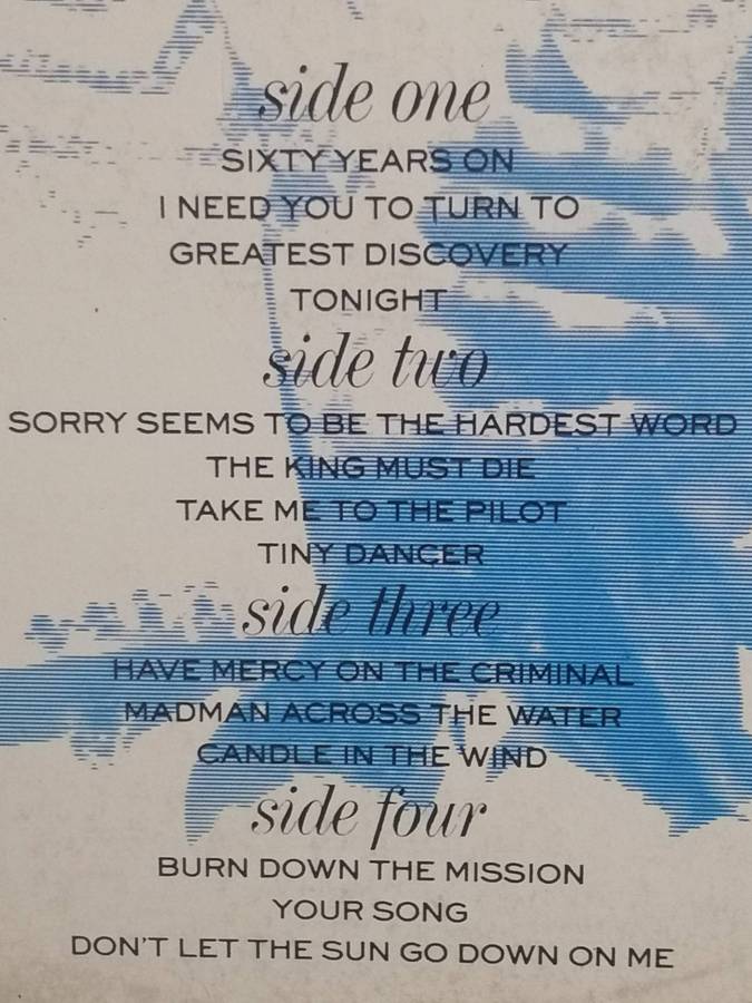 Elton John Live in... Double album, vinyl's very good.