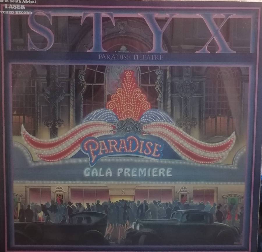 Styx, Paradise Theater, Special Laser etched vinyl, vinyl excellent.