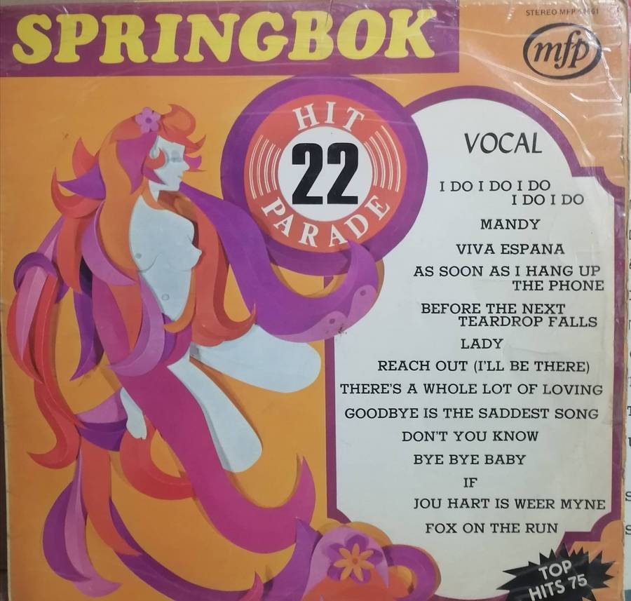 9x Springbok albums, between Vol.20 to 29 (25 not included), vinyl's mostly excellent to very good.
