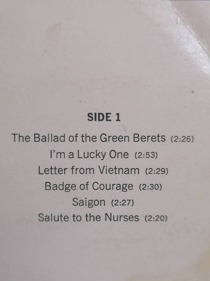 Ballads of the Green Berets, vinyl very good-
