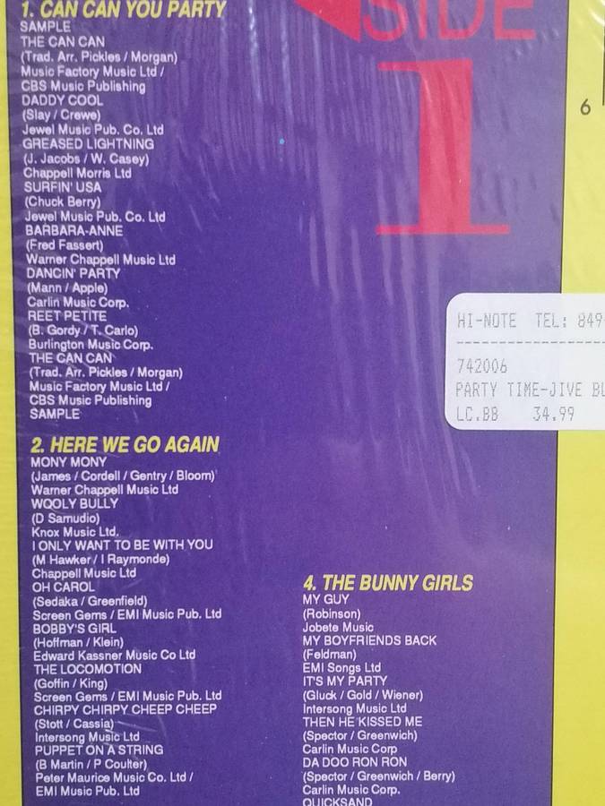 The Jive Bunny & the Mastermixers, It's Party Time, vinyl excellent.