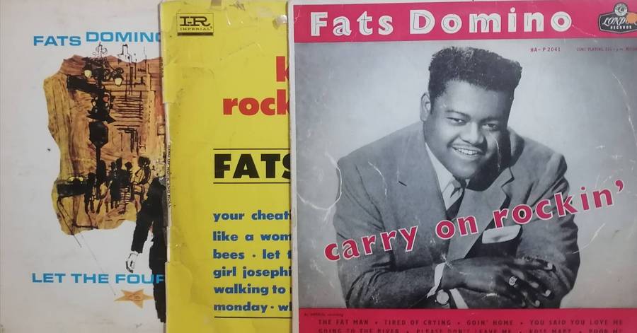 3x Fats Domino albums, vinyl's very good & very good-.
