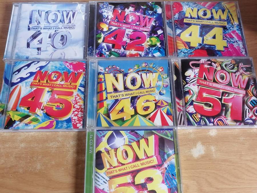 7x original CD's, NOW  Vol. 40, 42, 44, 45, 46, 51, & 53, good music, very good condition.