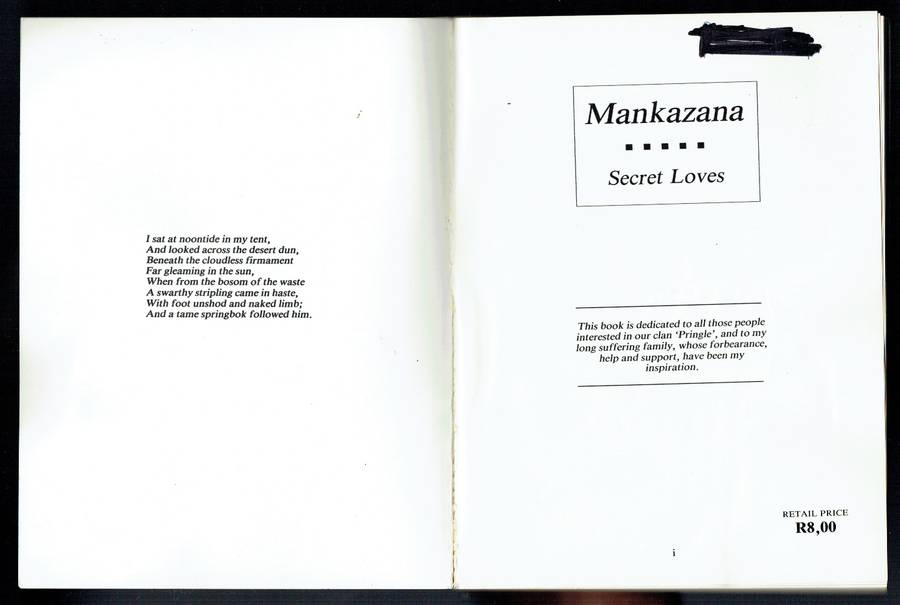 Eric Pringle, Mankazana: Secret Loves