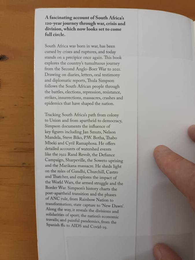 Thula Simpson, History of South Africa 1902 to the Present