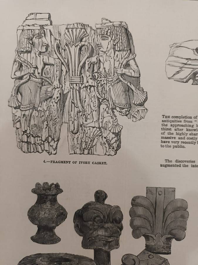 Illustrated News, loose leaves, 1850s, wood engraved illustrations: Antiquities