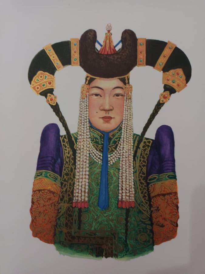 Monumental work on the traditional costumes of Mongolia, published in Mongolia in 1967