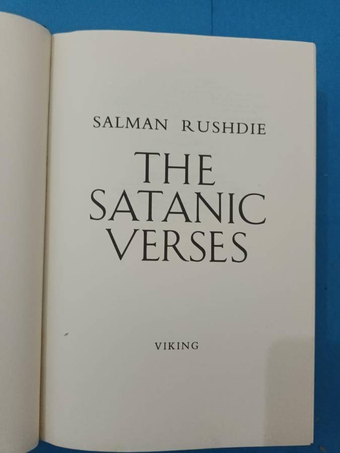 Salman Rushdie, The Satanic Verses, 1988, early U.S. impression