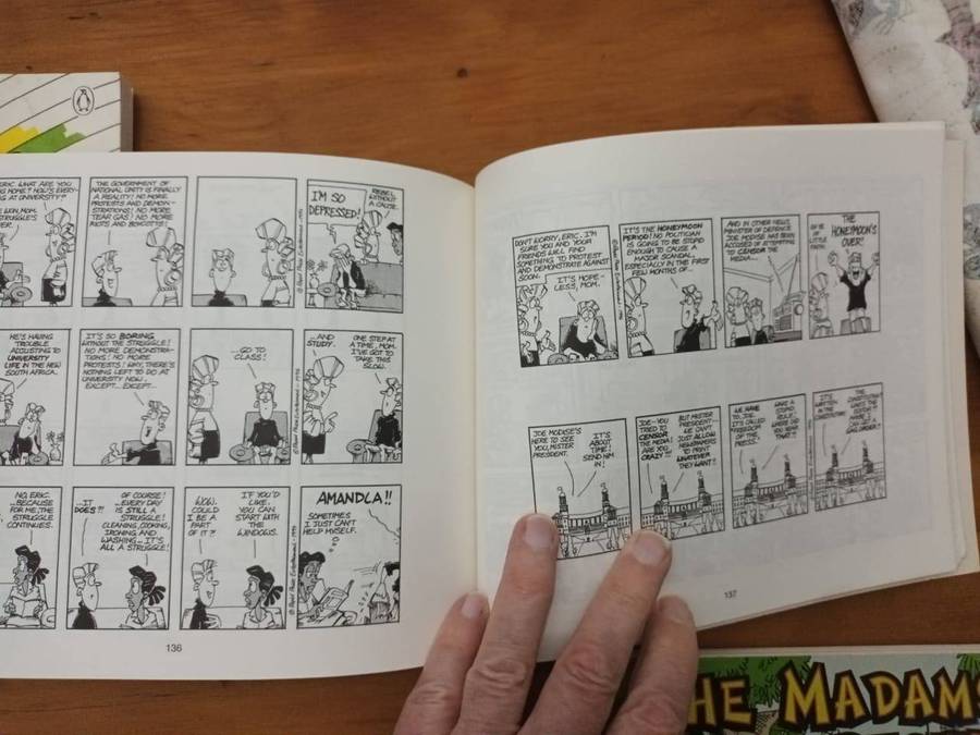Four iconic "Madam & Eve" Collections: cartoons, social and political satire