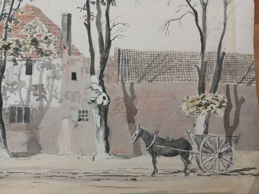 Wandworth, London, original watercolour sketch by Capt Francis Grose (1731-1791)