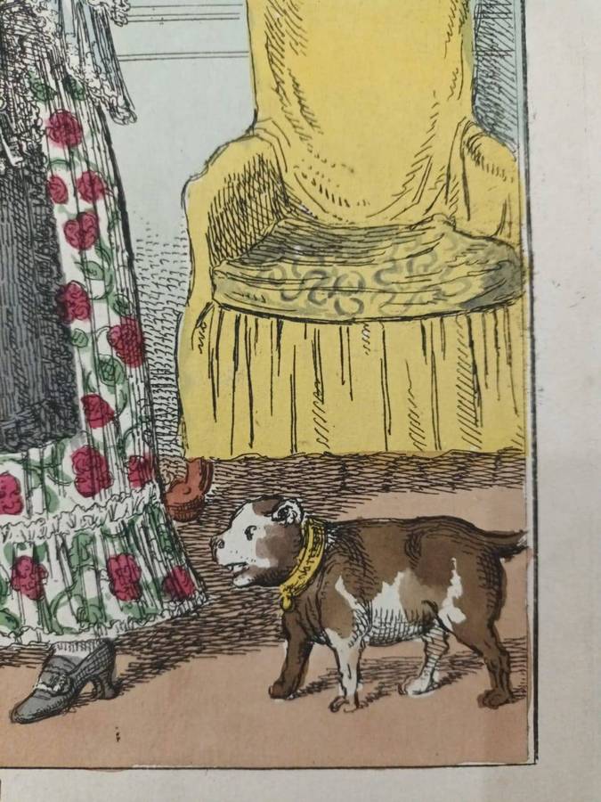 'My Aunt!' hand-coloured caricature, inspired by Francis Grose's Olio. Published 1815