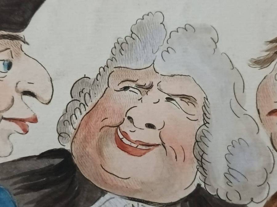 'The Heads of the Nation': hand-coloured print, circa 1780. Capt. Francis Grose