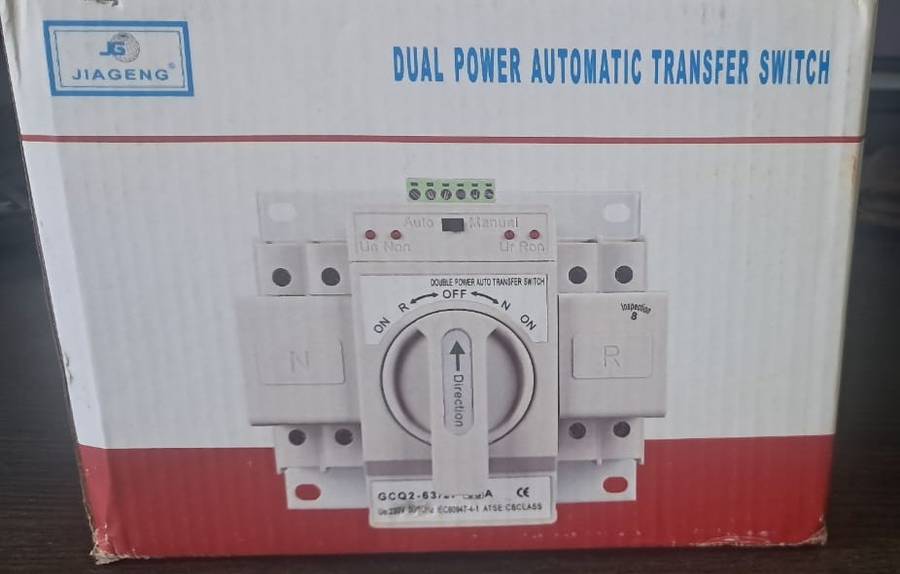 Automatic & Manual Change Over Switch 2-Pole 63A GCQ2-63/2P 63A
