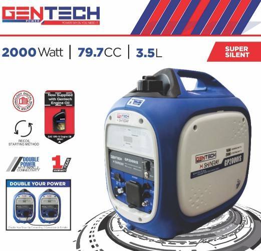 Gentech 2.2kVA Inverter Generator  Portable Backup Power | Load Shedding Ready