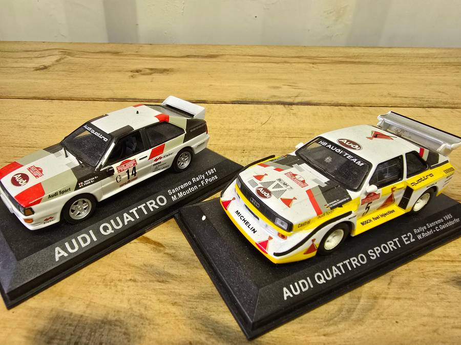 2 AUDI QUATTRO MODEL CARS TO HIGHEST BIDDER