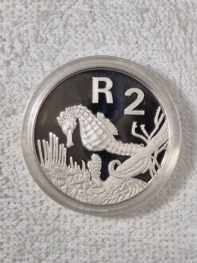1997 Endangered Wildlife Series 1oz R2 Proof coin - Knysna Seahorse