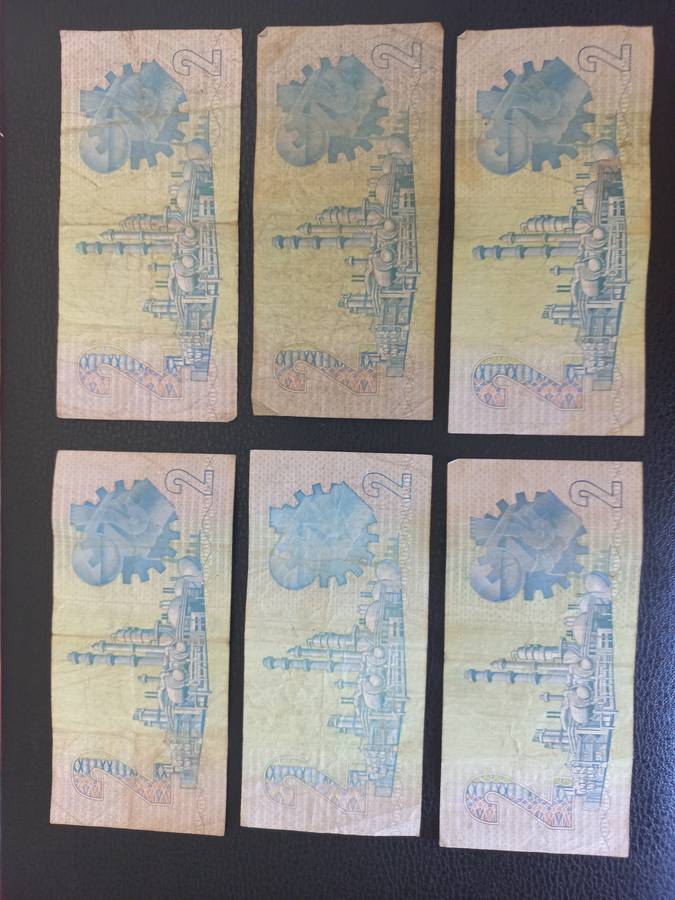 South Africa Reserve Bank R2 notes(1983-1989)(Per note)