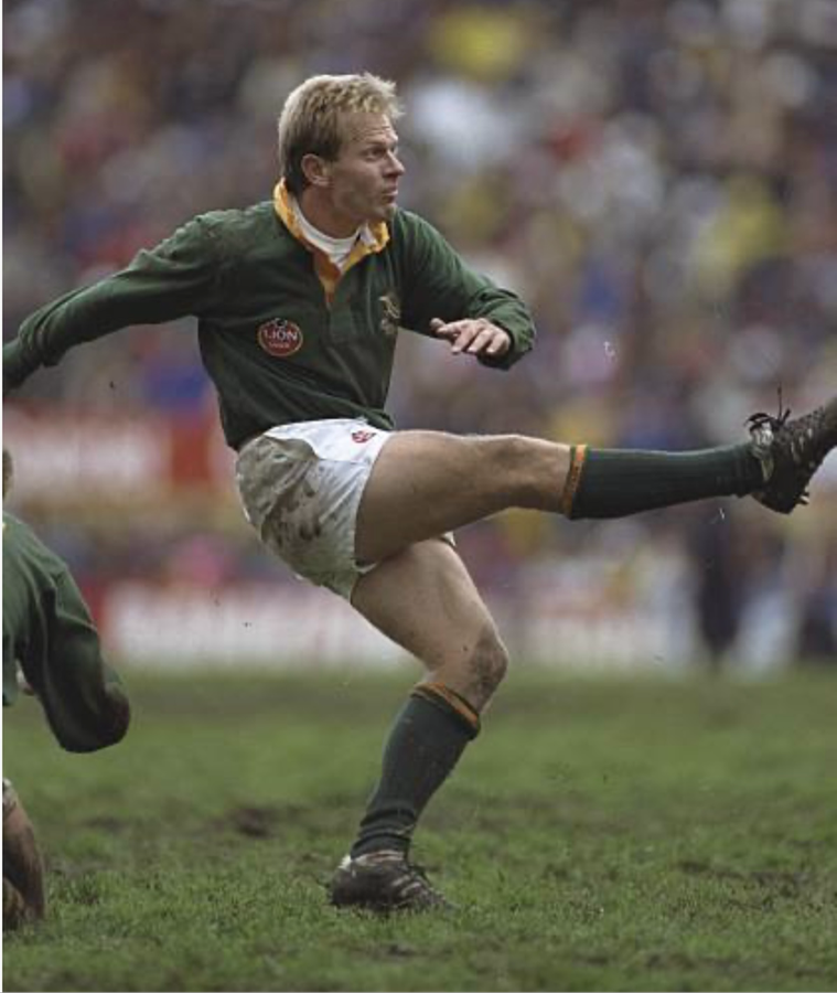 Naas Botha Signed Blocked Frame