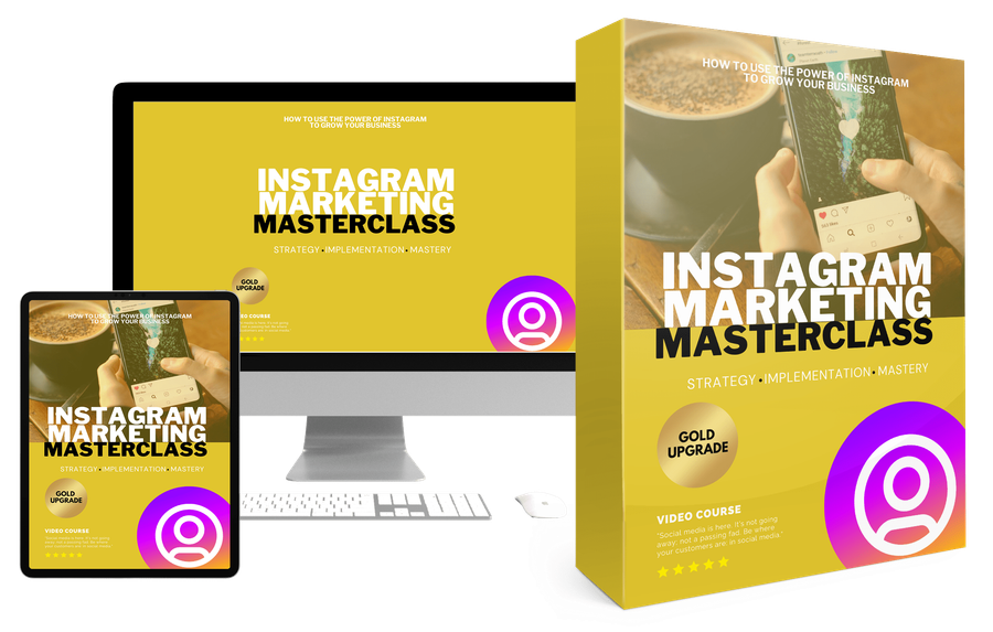 Instagram Marketing Masterclass Tutorial with Video Upgrade Bundle