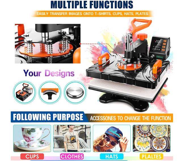 8 in 1 Heat Press Machine combo