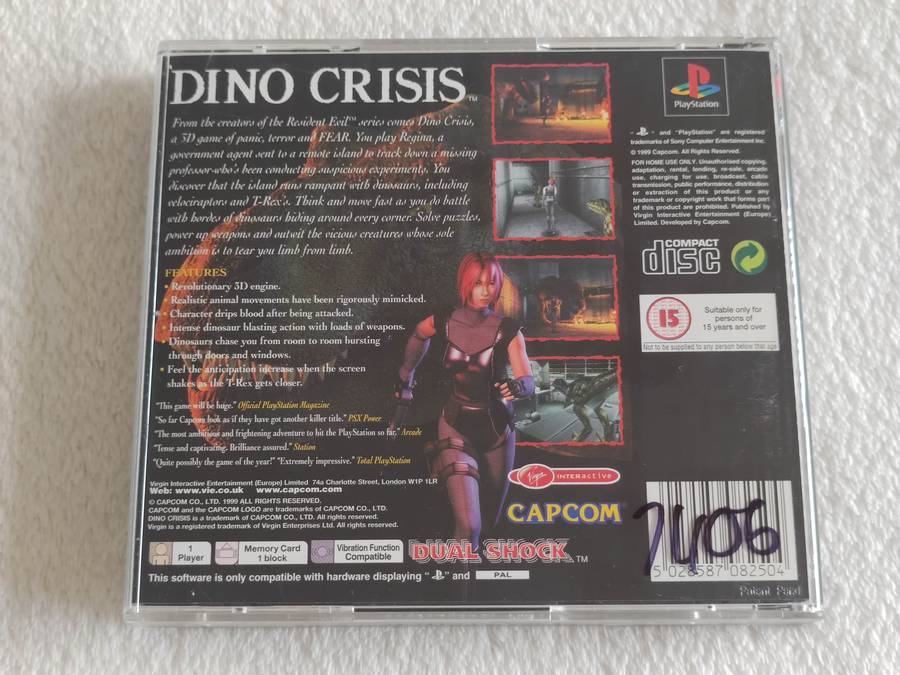 Dino Crisis - PS1 / Playstation One Game (PAL)