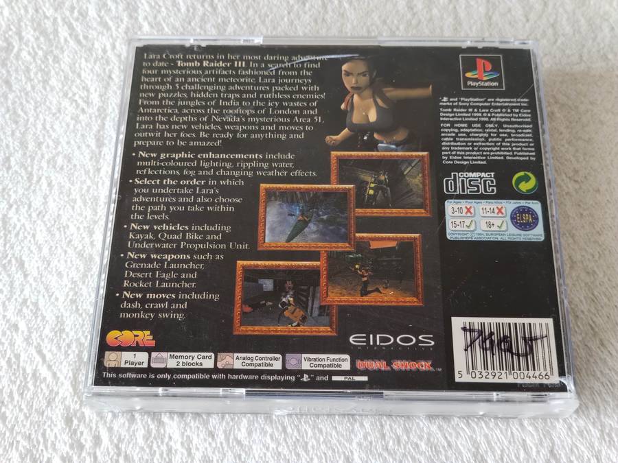 Tomb Raider III: Adventures Of Lara Croft - PS1 / Playstation One Game (PAL)