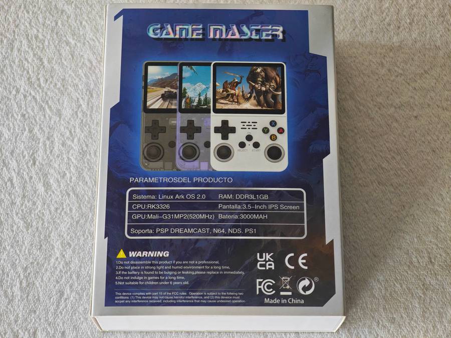 R36S Retro Handheld Video Game Console - 64GB Purple