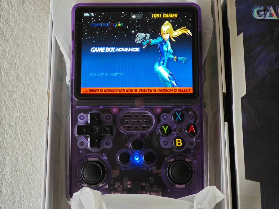 R36S Retro Handheld Video Game Console - 64GB Purple