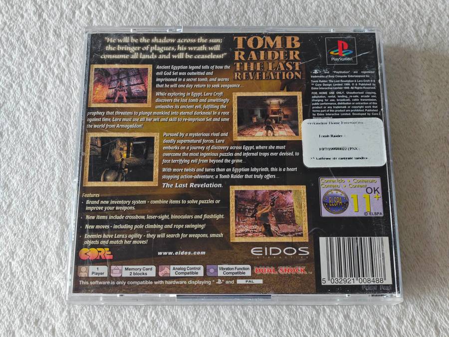 Tomb Raider: The Last Revelation - PS1 / Playstation One Game (PAL)