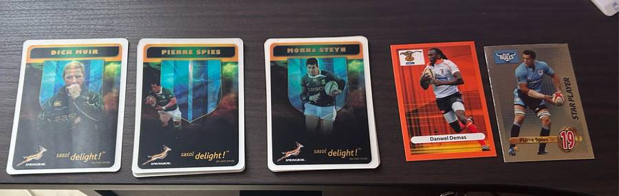 Sasol reflective Rugby cards