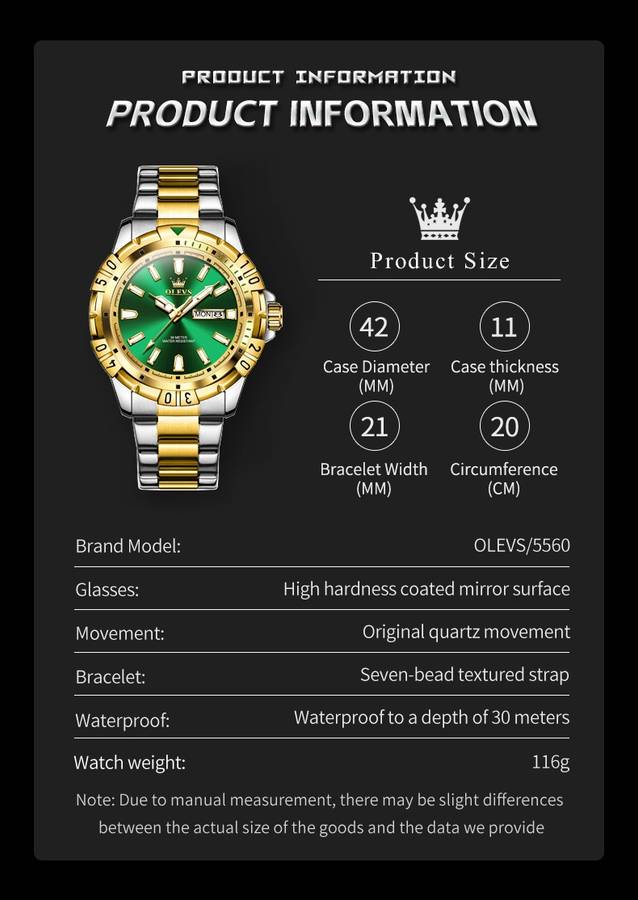 Olevs Luxury chronograph watch