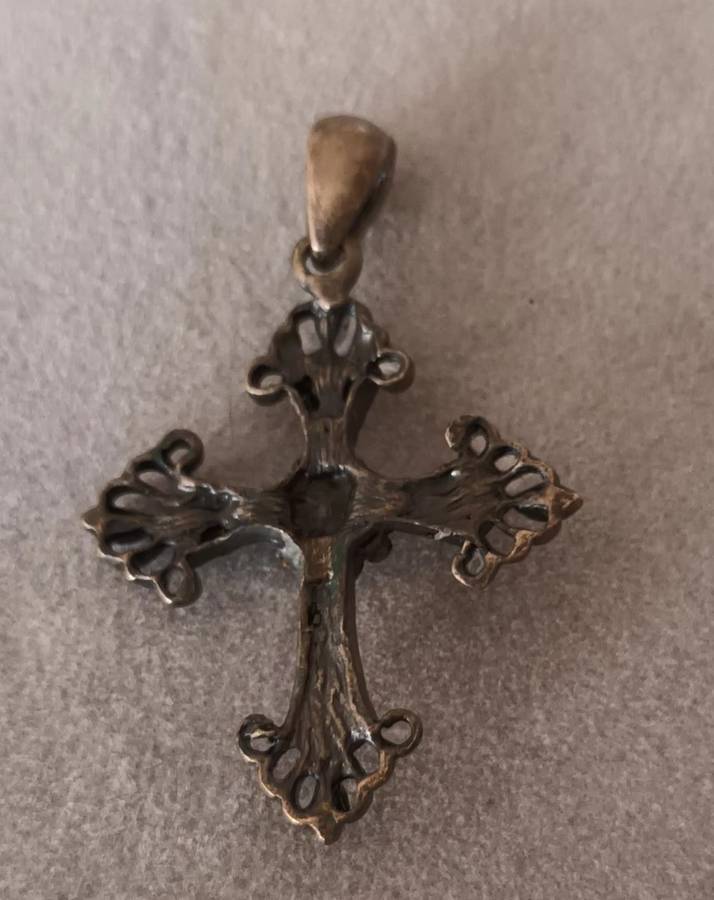 Stunning Brass Cross Pendant. 45x35mm.