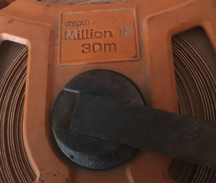 Vintage Yamayo Million 12 30-meter Measuring Tape.