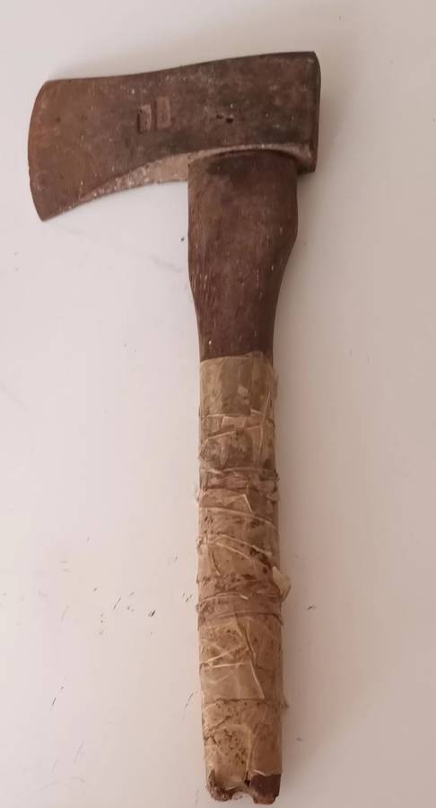 Vintage Wooden Handle Axe. Length 39cm. Width 15.7cm.