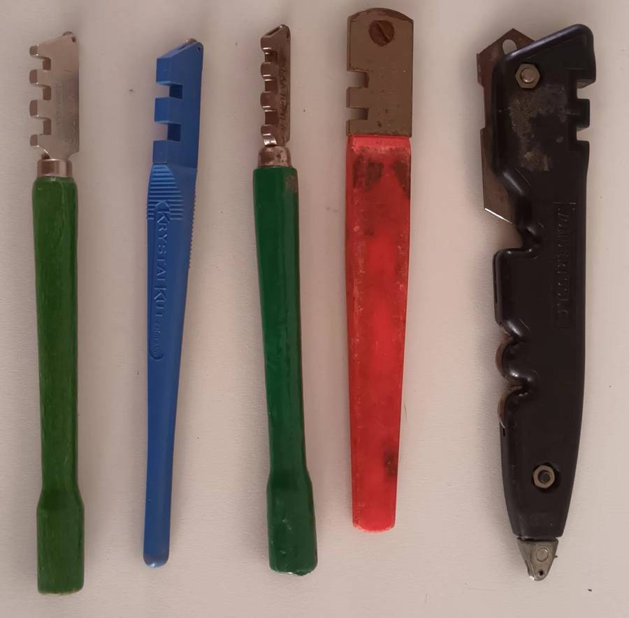 Lot of Glass Cutting Tools plus Multitool.