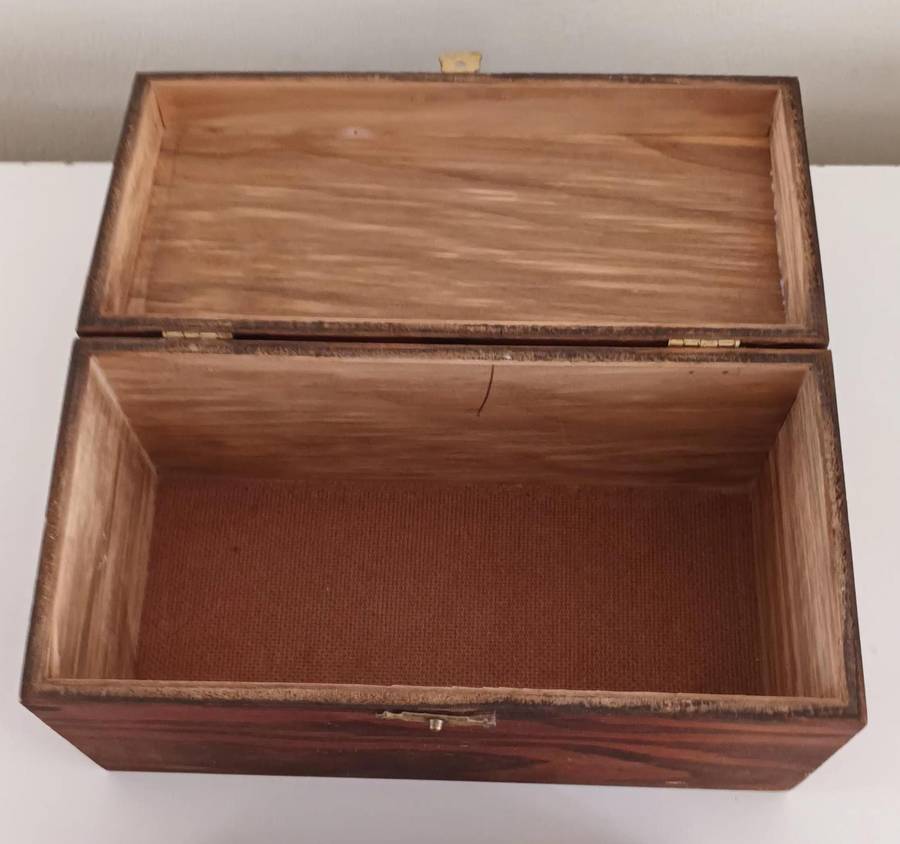 2x Wooden Hand-Crafted Wooden Jewellery Boxes.