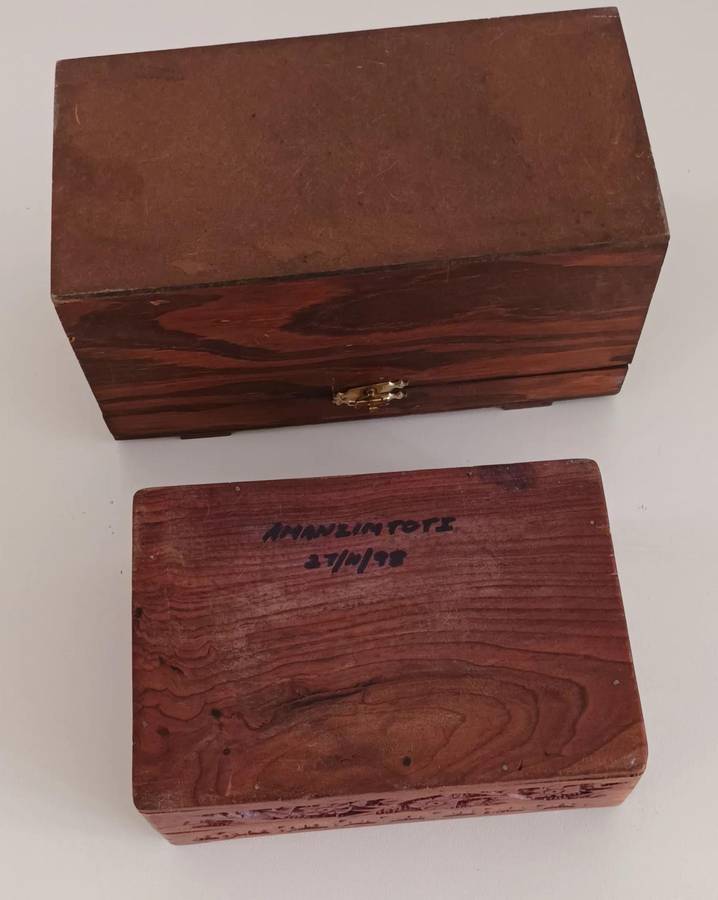 2x Wooden Hand-Crafted Wooden Jewellery Boxes.