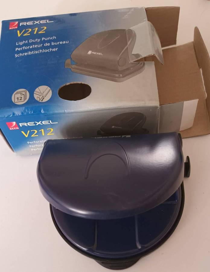 REXEL V212 Lightweight Paper Punch. New.