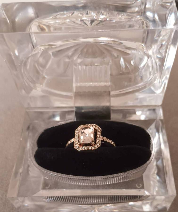 Stunning Rose Gold Plated Ring. Size O. New.