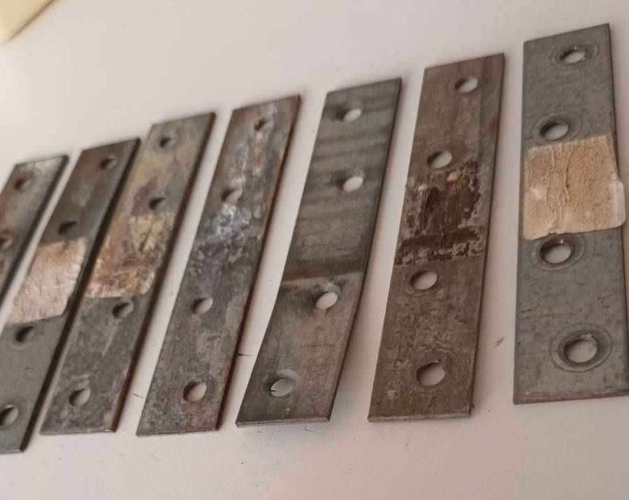 12x Mending Plates. Length 10cm. Width 2cm.