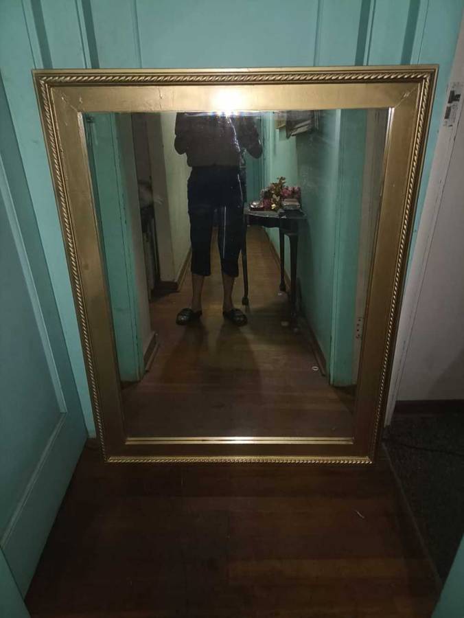 Beautiful huge Golden refurbished Mirror