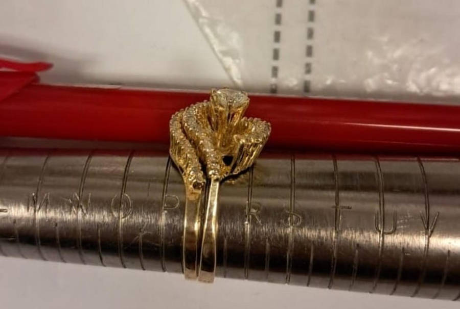 18 carat Angel diamond ring with 9 carat diamond earrings and pendant  rare to find as a set.