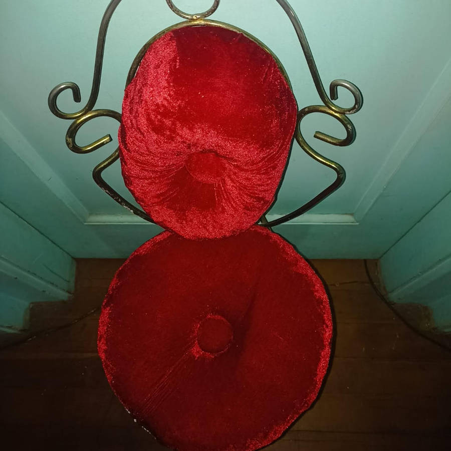 1960 RED WINE  Boudoir chair renovated