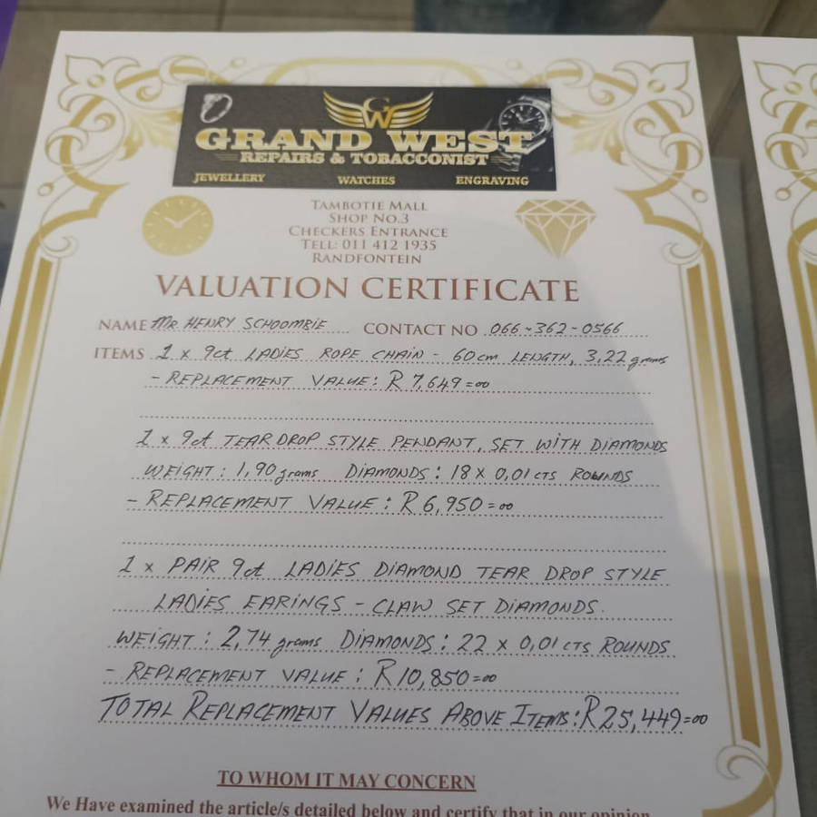 18 carat Angel diamond ring with 9 carat diamond earrings and pendant  rare to find as a set.