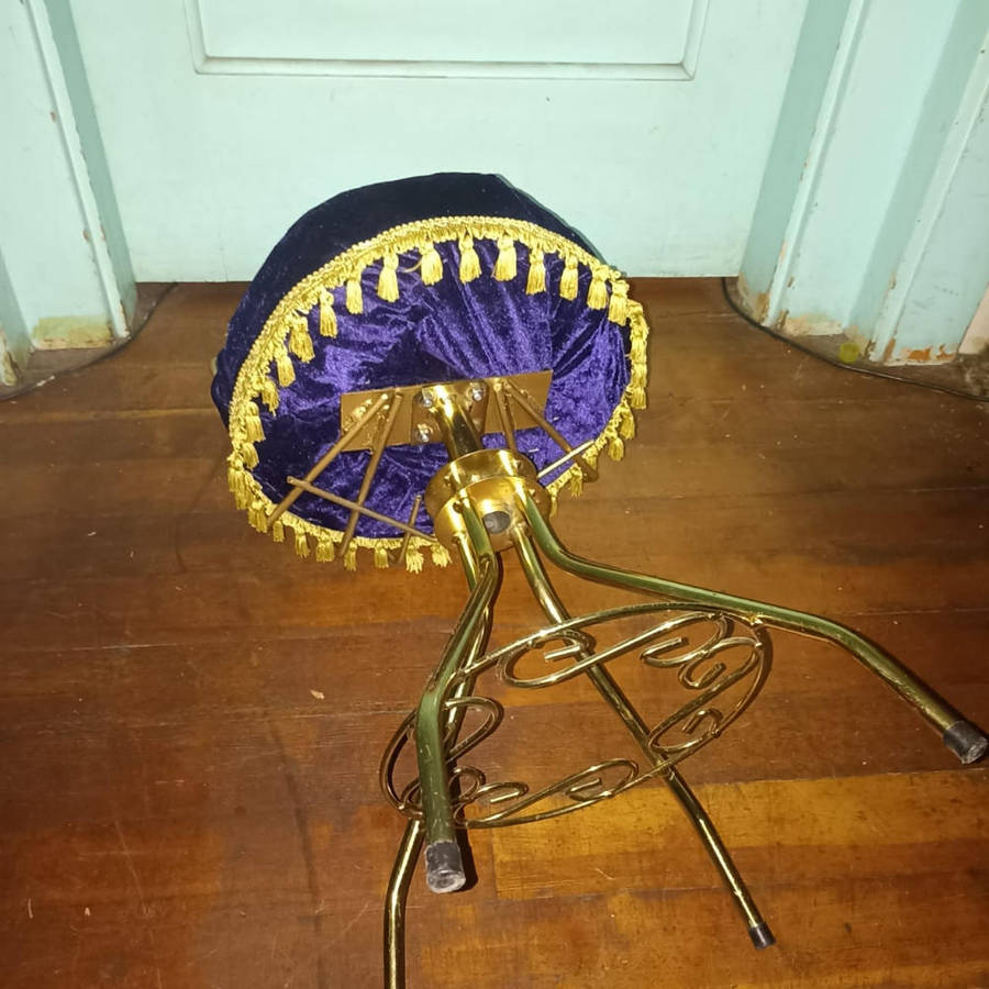 1960 dark VELVET purple boudoir chair
