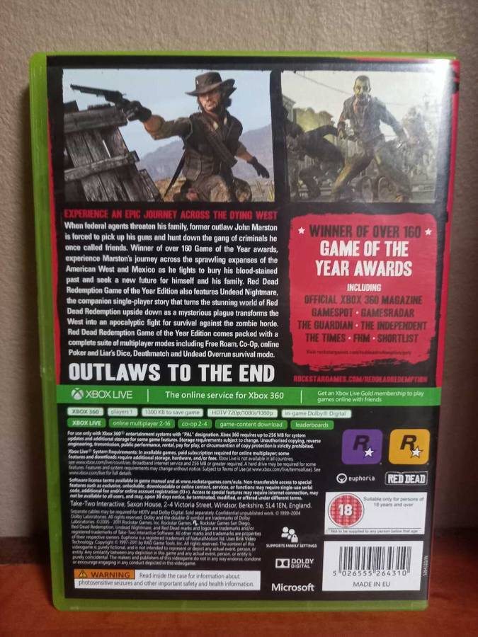 Red Dead Redemption Game Of The Year Edition