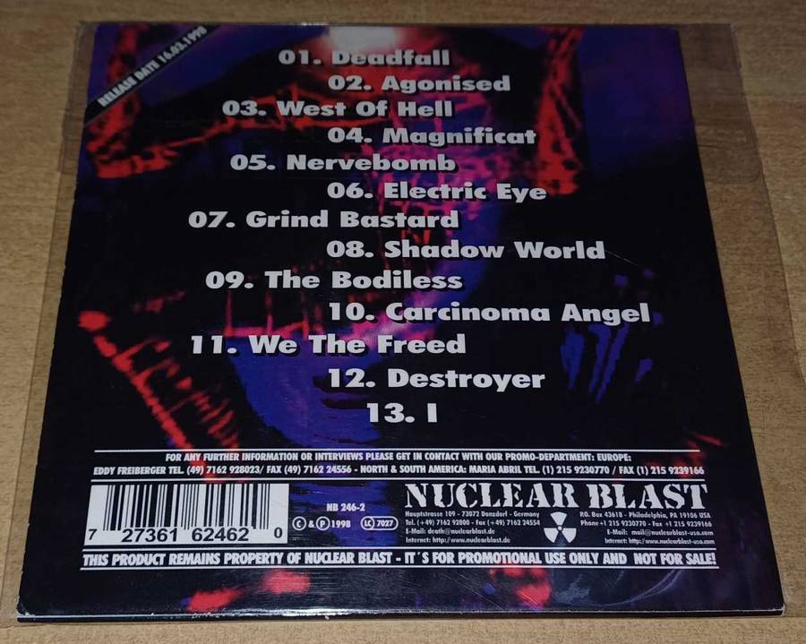 Benediction - Grind Bastard (Promo CD)