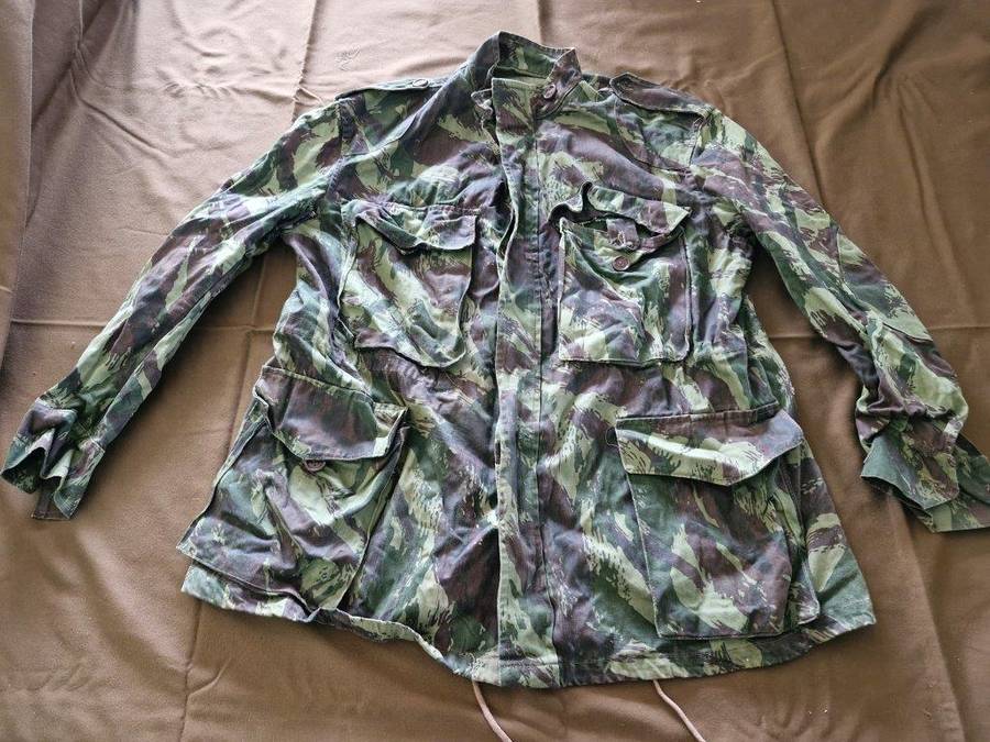SADF Bush War Portuguese Vertical Lizard pattern camo Jacket. 56 Cm Armpit to Armpit
